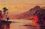 Famous Scene Paintings - Lake Scene, Catskill Mountains